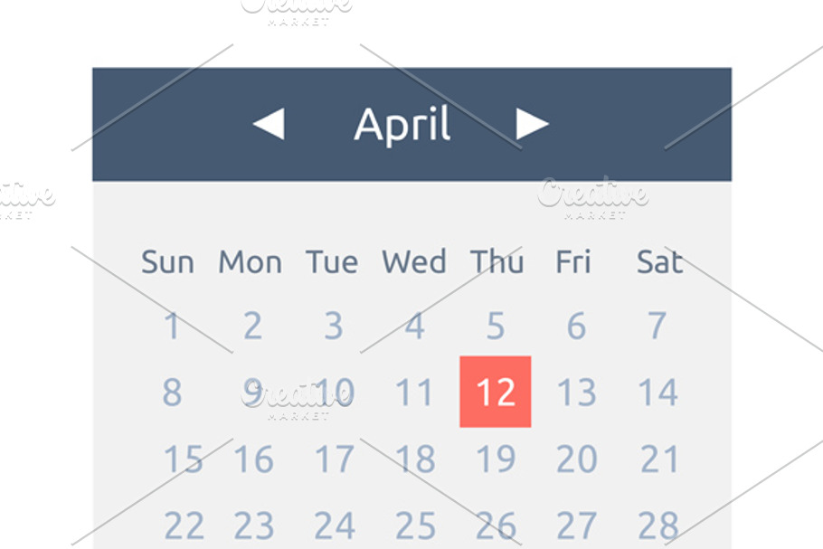 Website Element Calendar Button