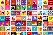 Random Objects Vector Collage