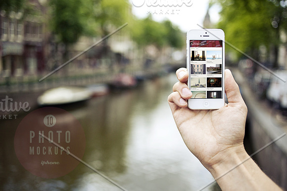 10 urban photo mockups - iPhone 5 in Mobile & Web Mockups - product preview 1