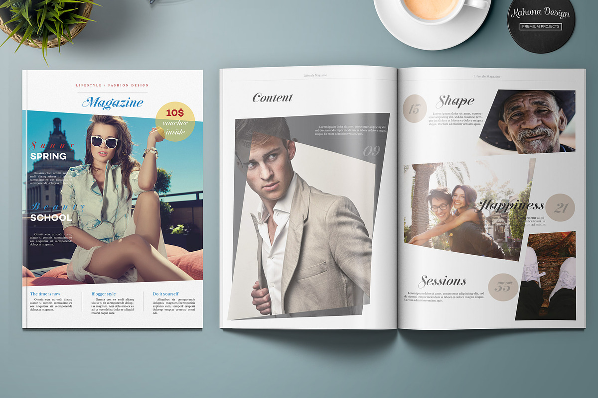 Lifestyle & Fashion Magazine in Magazine Templates - product preview 8