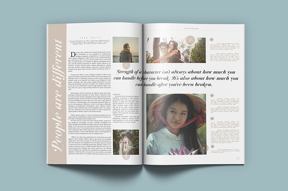 Lifestyle & Fashion Magazine in Magazine Templates - product preview 8