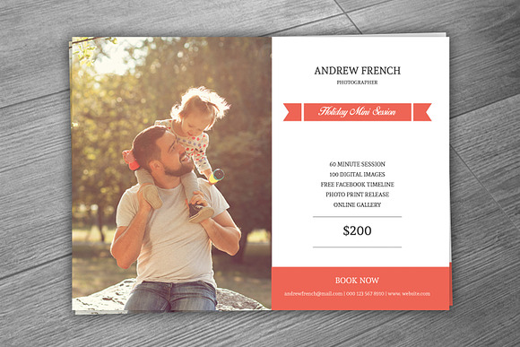 Holiday Mini Session Template-V299 in Flyer Templates - product preview 1