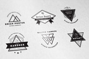 6 Vintage Typographic Logo Badges