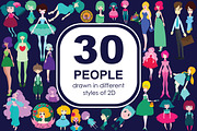 30 people - 2D of Adobe Illustrator 