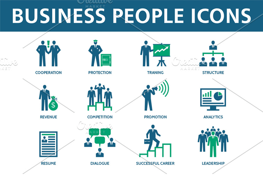 Business People Icons in People Icons - product preview 8