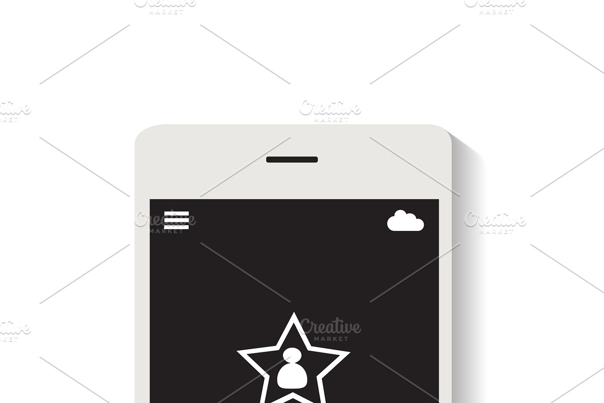 Mobile interface star icon black in Mobile & Web Mockups - product preview 8