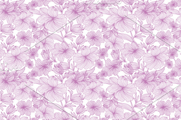 Violet Floral Cards in Postcard Templates - product preview 1