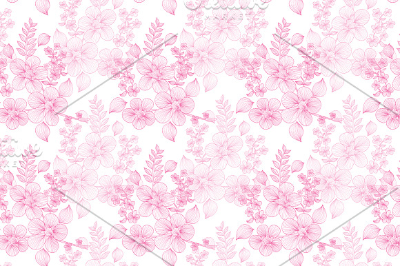 Pink Floral Cards in Postcard Templates - product preview 1