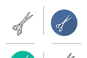 Scissors icons. Vector