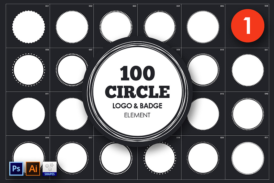 Circle Logo & Badge Element Vol. 1