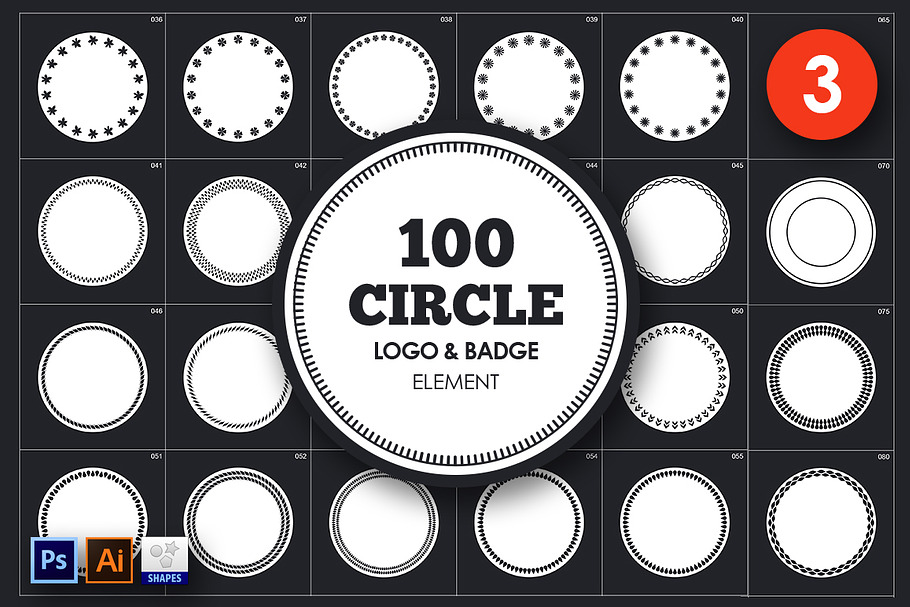 Circle Logo & Badge Element Vol. 3
