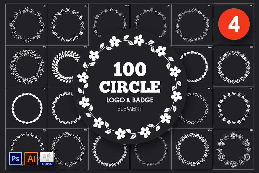 Circle Logo & Badge Element Vol. 4