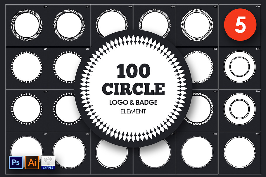 Circle Logo & Badge Element Vol. 5