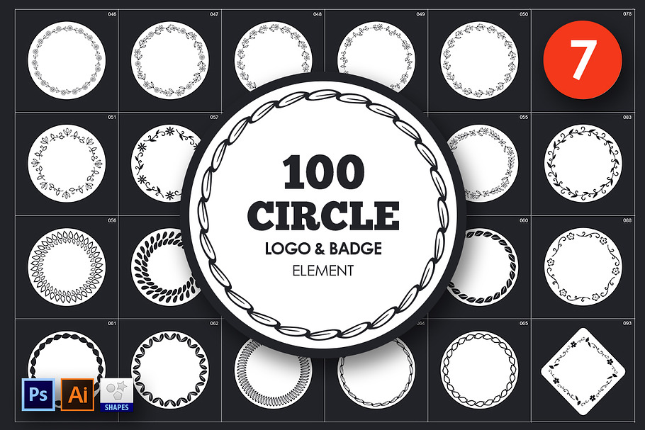 Circle Logo & Badge Element Vol.7