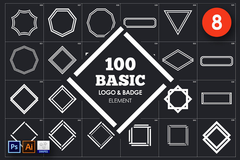 Basic Logo & Badge Element Vol. 8