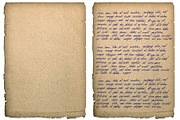 Old book page handwritten text