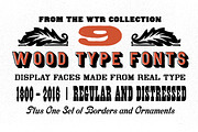 Wood Type Font Bundle