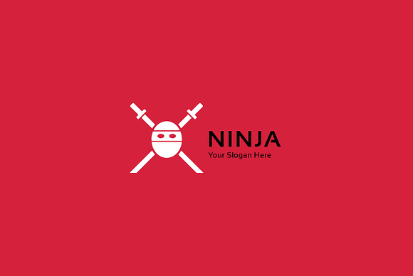 Ninja character samurai face logo in Logo Templates - product preview 1