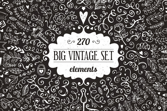 850 elements - Big Vintage Bundle in Objects - product preview 1