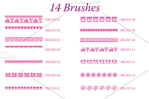 Ethnic Mexican Brushes in Photoshop Brushes - product preview 1