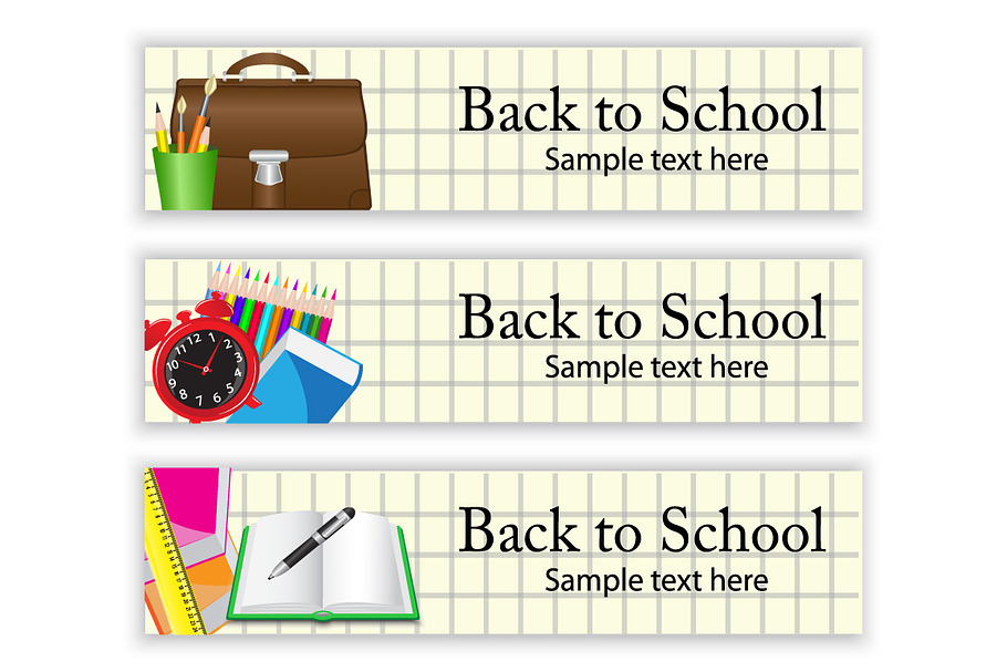 School banners in Templates - product preview 8
