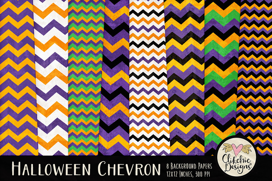 Halloween Chevron Texture Pack in Textures - product preview 8