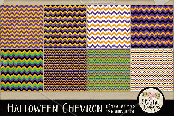 Halloween Chevron Texture Pack in Textures - product preview 1