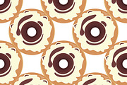 Set of Donut Seamless Background