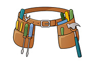 Stock illustration of tool belt