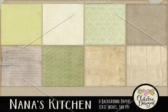 Nana's Kitchen Digital Paper Pack in Textures - product preview 1