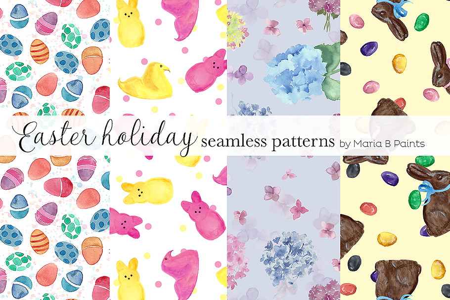 Watercolor Seamless Pattern - Easter in Patterns - product preview 8