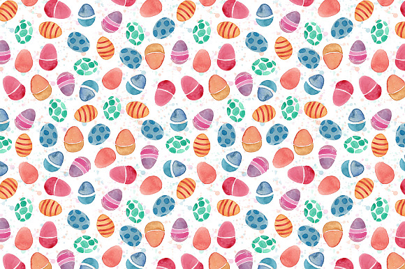 Watercolor Seamless Pattern - Easter in Patterns - product preview 2