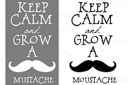 Hip Mustache Word Art Quote Titles