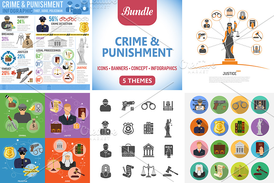 Crime and Punishment Infographics in Graphics - product preview 8