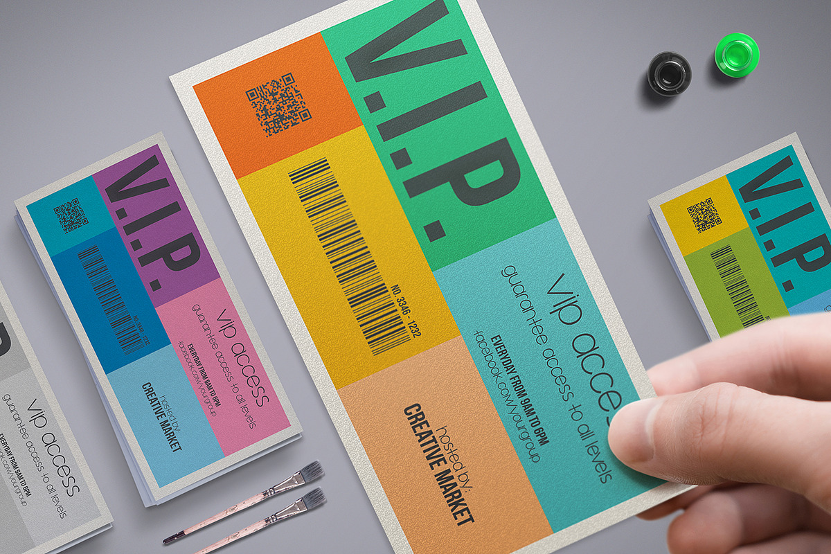 Metro Style Vip Pass Template in Card Templates - product preview 8