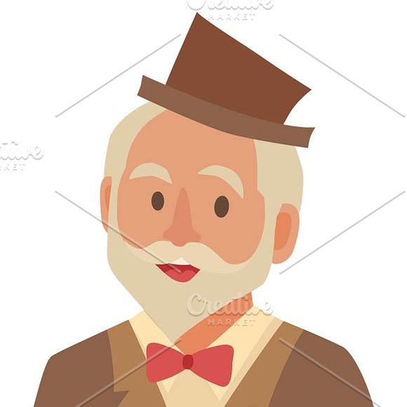 Old people icons vector set in Illustrations - product preview 1