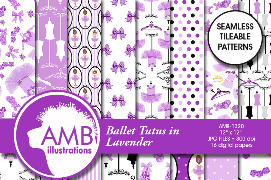 Ballet Digital Papers in Purple,1327 in Patterns - product preview 8