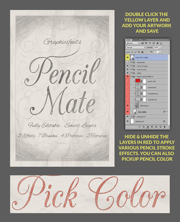 PencilMate - Pencil Effects in Photoshop Layer Styles - product preview 3