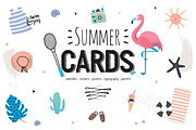 Summer cards, calendars, typography