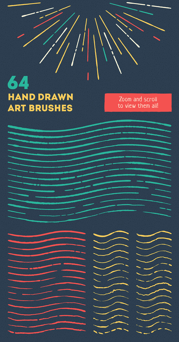 Art and scatter brushes pack in Photoshop Brushes - product preview 2