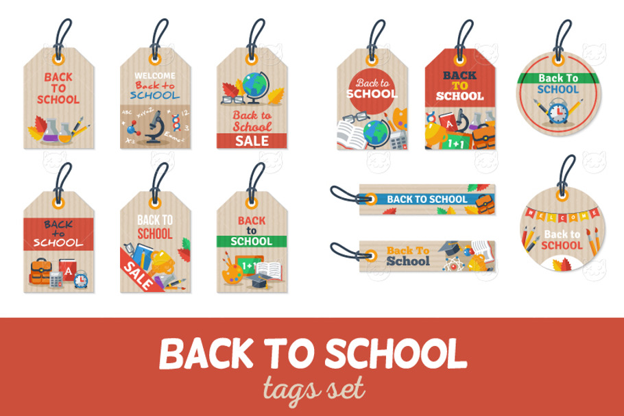 Back to School Tags in Illustrations - product preview 8