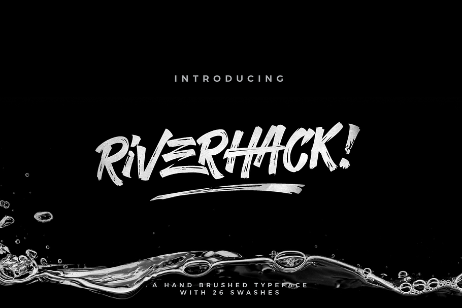 Riverhack Brush in Brush Fonts - product preview 8