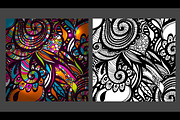 2 Zentangle Inspired patterns.