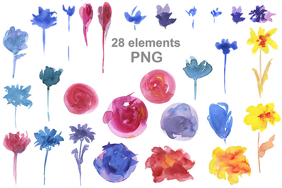 Watercolor floral border Joy in Illustrations - product preview 1