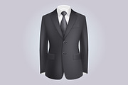 Male Clothing Dark Suit Set
