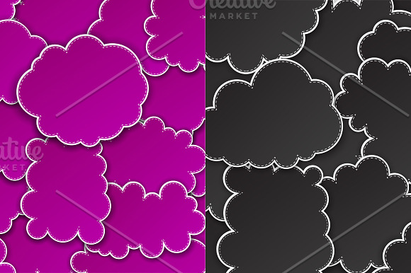 Set of color clouds textures in Textures - product preview 2