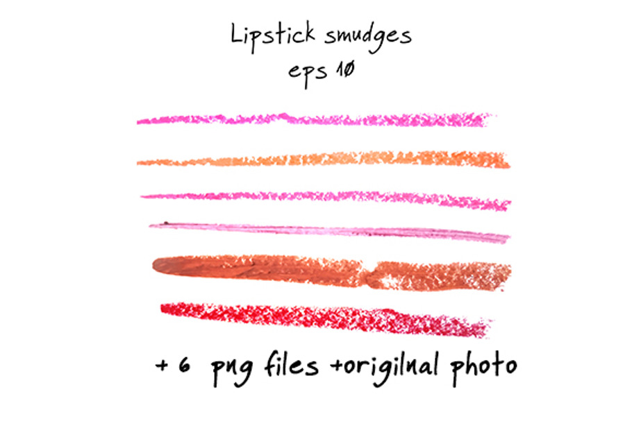 Lipstick smudges set in Textures - product preview 8