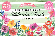 60% off GINORMOUS Watercolor Florals