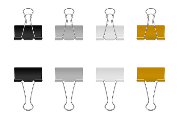  Binder clips. in Objects - product preview 6