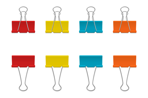  Binder clips. in Objects - product preview 7